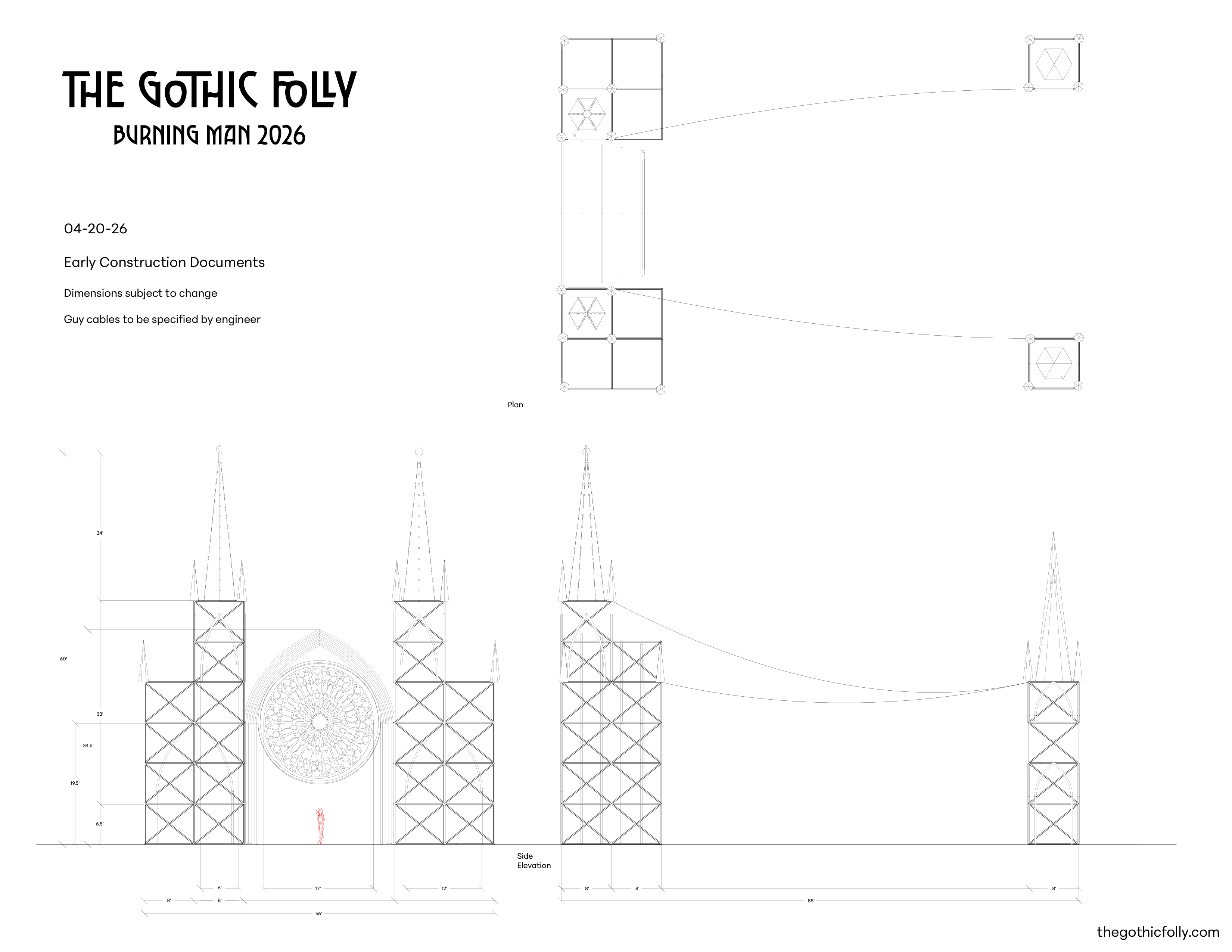 The Gothic Folly — early construction documents, April 2026